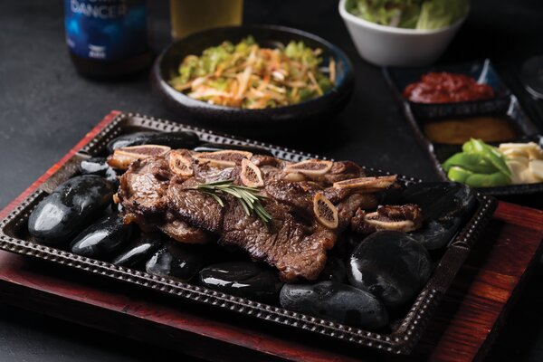 Galbi-jjim braised beef short ribs at Hanjan